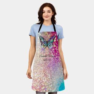 Tablier monarque papillon vie coach holographique gouttes 