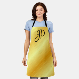 Tablier Monogram tendance élégant Modèle d'apparence or