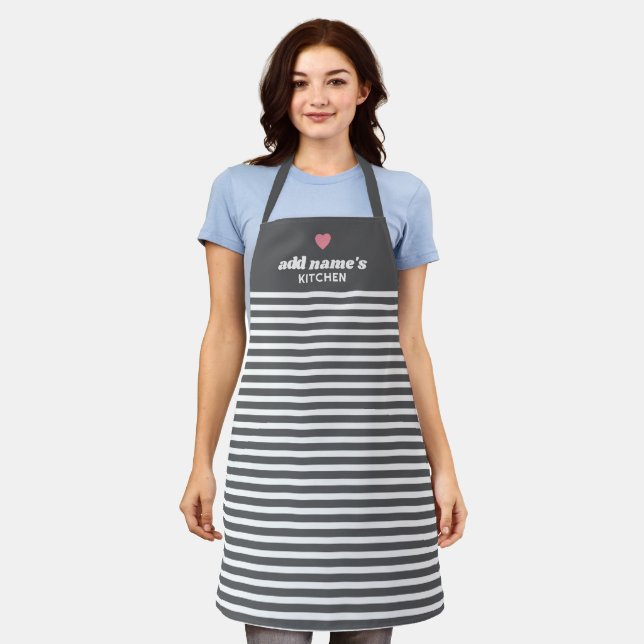 Tablier Monogramme cardiaque haut de gamme avec bandes mod (Porté)