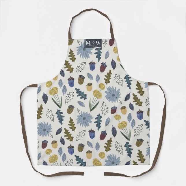 Tablier Monogramme d'automne rustique mariage de automne l (Recto)