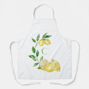 Tablier Monogramme de citron jaune