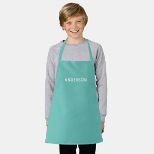 Tablier Monogramme de nom personnalisé simple   Élégant su