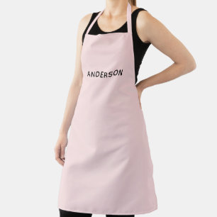 Tablier Monogramme de nom personnalisé simple   Élégant su