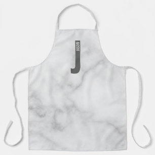 Tablier Monogramme et nom personnalisés modernes