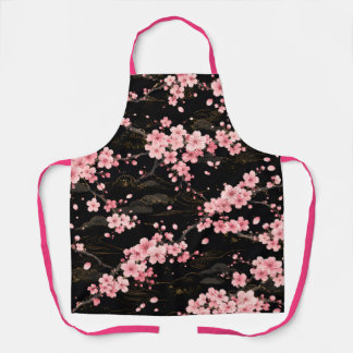 Tablier Monogramme Fleur de Cerisier Japonaise Rose Pâle n