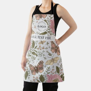 Tablier Monogramme Floral Botanique de Fleur Sauvage Tenda