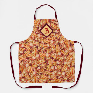 Tablier Monogramme Funny Tasty Bacon Motif