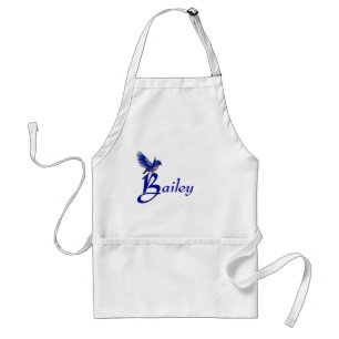 Tablier Monogramme initiale B Bluebird Nom personnalisé