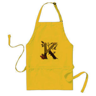 Tablier Monogramme K d'arbre d'automne