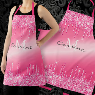 Tablier Monogramme Metallic Hot Rose Driving Nom de Partie