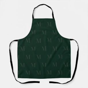 Tablier Monogramme minimaliste minimaliste de forêt profo