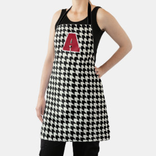 Tablier Monogramme pied-de-poule