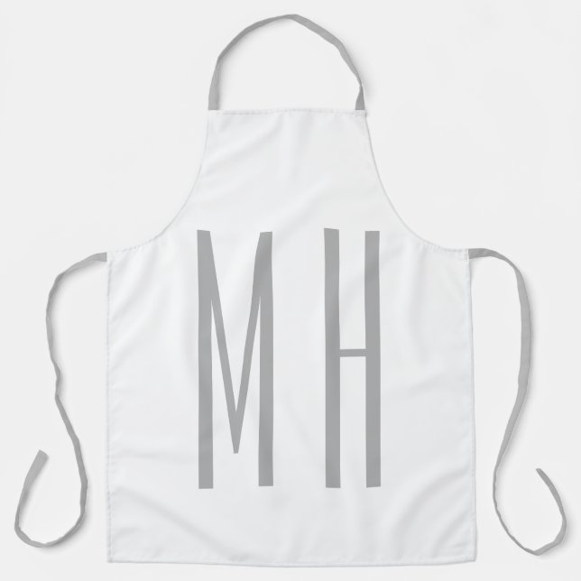 Tablier Monogramme professionnel moderne minimaliste simpl (Recto)