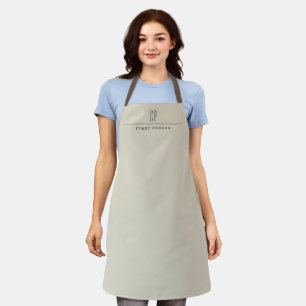 Tablier Monogramme professionnel moderne minimaliste simpl