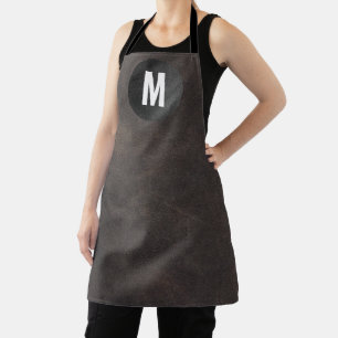 Tablier Monogramme végétal en cuir Brown Faux