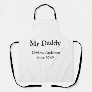 Tablier Monsieur Papa depuis ajouter année nom parents nom