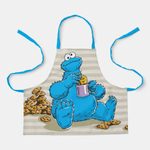 Tablier Monstre-Cookie Vintage Manger Des Cookies