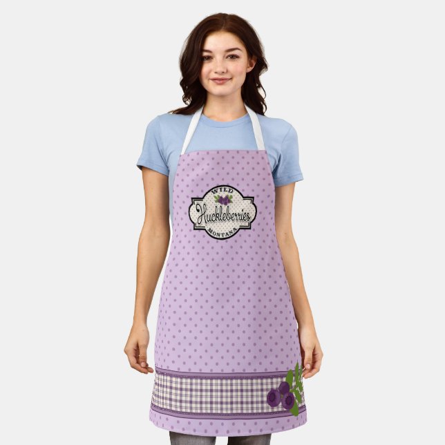 Tablier Montana Huckleberry Polka-dot Apron (Porté)