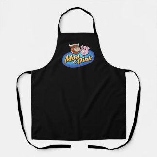 Tablier Moo & Oink Black Chef's Apron