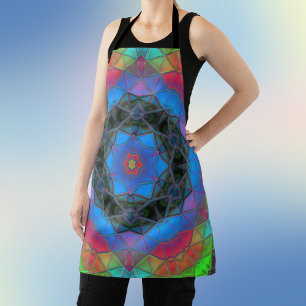 Tablier Mosaic Kaleidoscope Fleur arc en ciel