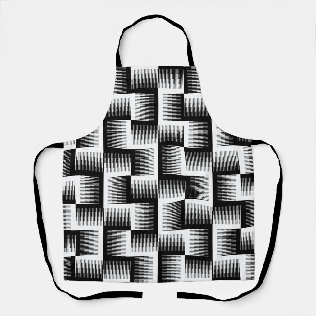 Tablier Motif à bec noir et blanc (Recto)