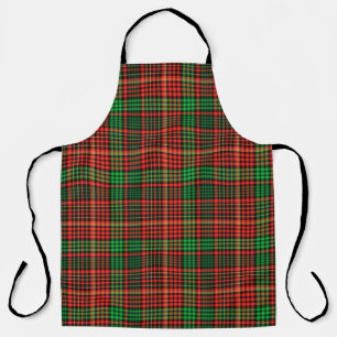 TABLIER MOTIF À CARREAUX DE NOËL ROUGE ET VERT