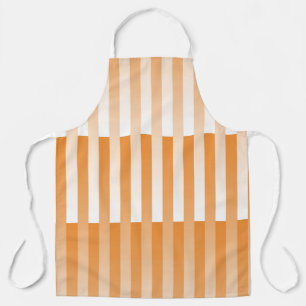 Tablier Motif à rayures blanches orange