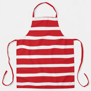Tablier Motif à rayures rouges et blanches