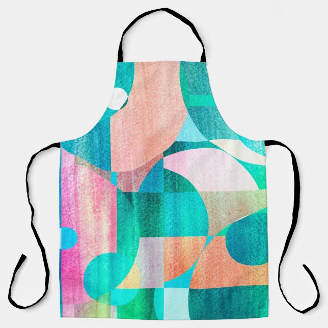Tablier motif abstrait aux couleurs vives inhabituelles (Recto)