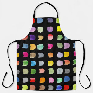 Tablier Motif Abstrait Noir