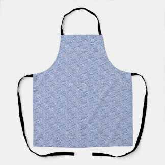 Tablier Motif abstrait tacheté gris et bleu