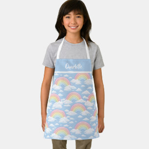 Tablier Motif Arc-en-ciel et Nuage