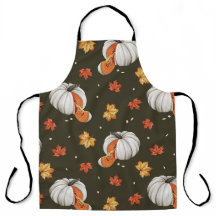 motif avec citrouille blanc