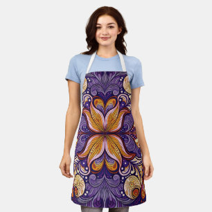Tablier Motif Batik Ungu