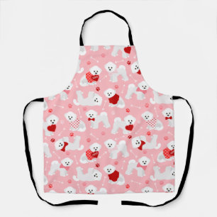 Tablier Motif Bichon Frise Valentine