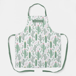 Tablier motif botanique de Cactus personnalisé