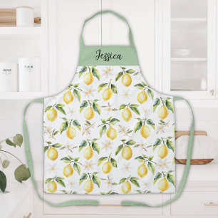 Tablier Motif botanique de fruit de citron Citrus Monogram