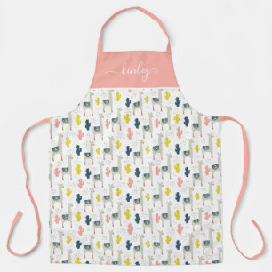 Tablier Motif Cactus & Llamas