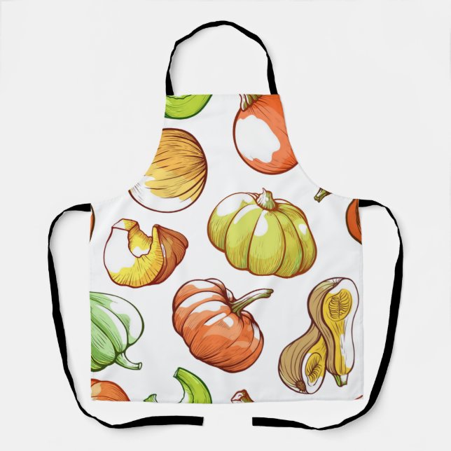 Tablier motif citrouille (Recto)