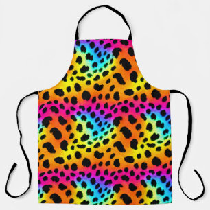 Tablier Motif coloré Rainbow Cheetah sans couture