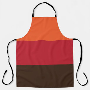 Tablier motif couleur Vintage les années 70 rétro 3 bandes