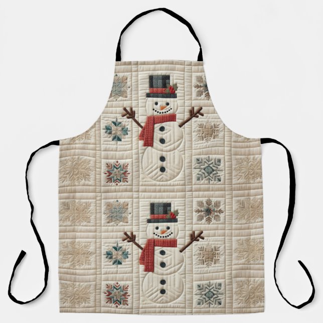 Tablier Motif courbé de Snowman (Recto)