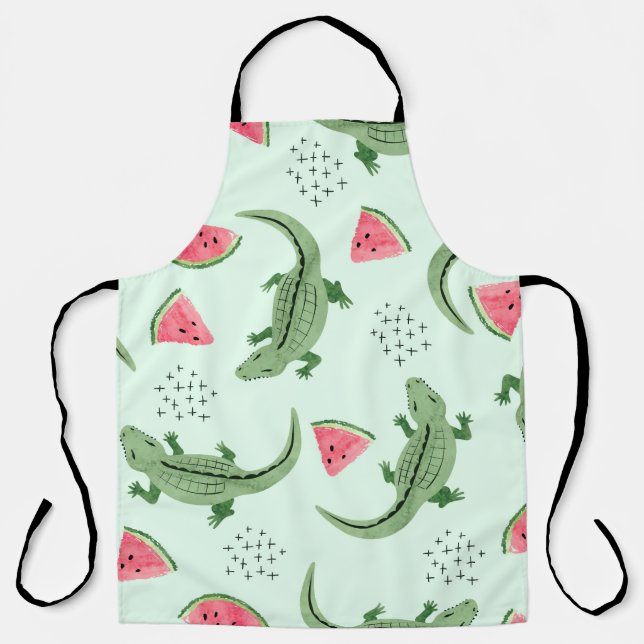 Tablier Motif crocodile sans joint avec tranches de pastèq (Recto)