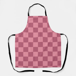 Tablier Motif damier rose minimaliste