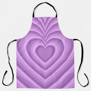 Tablier Motif d'amour du coeur hypnotique violet