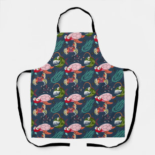 Tablier Motif d'animaux aquatiques   vie sous-marine en me