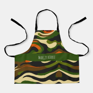 Tablier Motif d'aquarelle Camouflage Waves