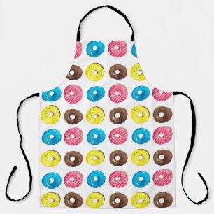 Tablier Motif d'aquarelle transparente avec petits beignet