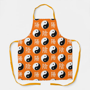 Tablier Motif d'Arrière - plan orange du Yinyang