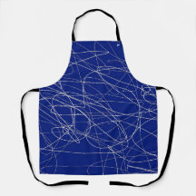 motif d'art bleu abstrait Apron